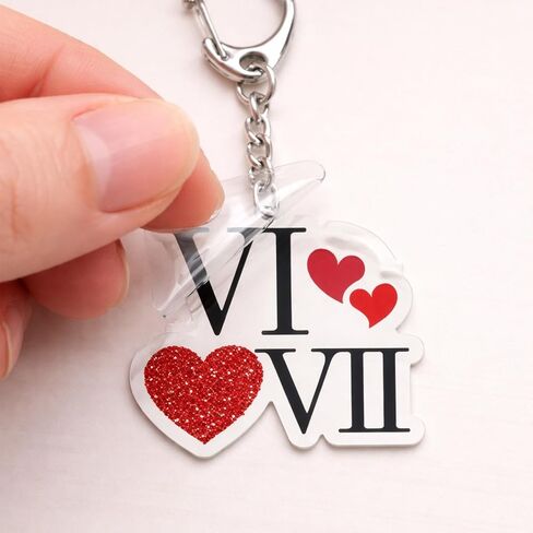 12PCS Six Seven 67 Acrylic Keychains Set, Funny “Six Seven" Number Bag Charms, Viral 6-7 Gag Gift for Friends, Trendy Backpack & Key Ring Accessories, Cool Novelty Gift for Teens & Adults in Saudi Arabia