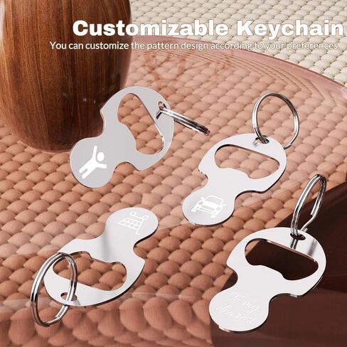 3 in 1 Metal Shopping Cart Keychain,Custom Grocery Trolley Token | Stainless steel cart token with custom engraving.3-in-1 cart token,keychain,opener.Great for daily grocery.Fit standard cart. in Saudi Arabia