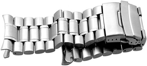 18-22mm Curved Stainless Steel Metal Solid Watch Band Strap Clasp Replacement in Kuwait