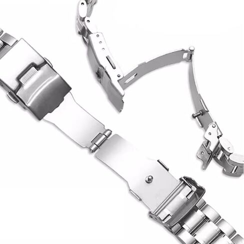 18-22mm Curved Stainless Steel Metal Solid Watch Band Strap Clasp Replacement in Kuwait