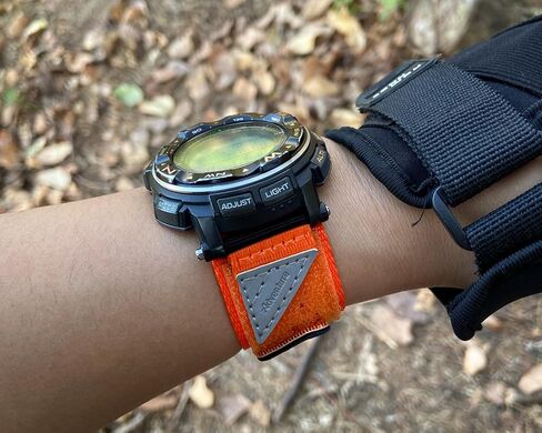 Military Style Watch Strap Compatible with Casio Protrek PRG-200/250/500/260/280/550, PRW-2500/3500/5100/5000/510, Nylon Strap with Breather Holes & Hook and Loop Closure. in Saudi Arabia