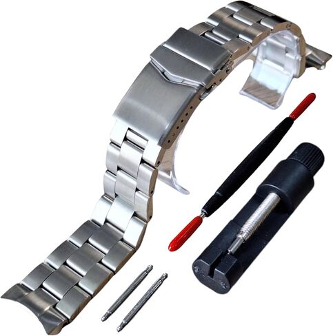 CSOY002 Solid Oysters Stainless Steel Bracelet for Casio Duro MDV106 / MDV107 – 1.8mm Spring Bar, V-Clasp Double Lock, Solid Curved End Link Fit Stainless Steel in Saudi Arabia