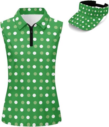 Rnyleeg Golf Clothes for Women Sleeveless Golf Shirt and Hat Combo Golf Outfits with Collar Tennis Athletic Tank Top 2 Piece in Saudi Arabia