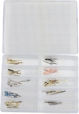 KIMISS 30 Set Watch Hands Replacement Metal Watch Piece Parts Hour Minute Second Hands Set for 8200 8205 Quartz Movement Ds SetWatch Needle R Installation Allowing and Use Directly to in Kuwait