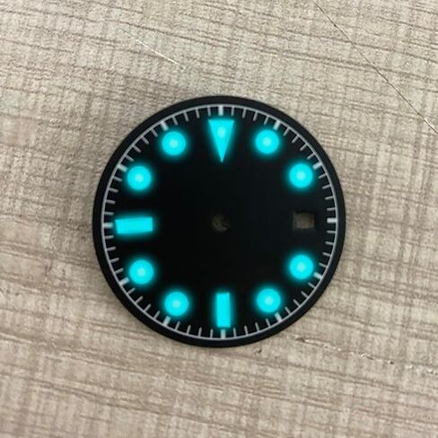 30.5mm Steel Green Luminous Watch Dial Plate for ETA 2824 2836 Movement Replacement in Saudi Arabia