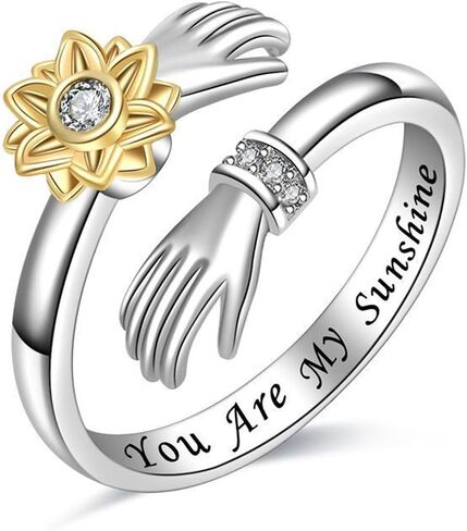 You Are My Sunshine Ring Anxiety Rings Spinner for Women Fidget Sunflower Jewelry in Kuwait