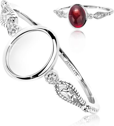 925 Sterling Silver 6x8 mm Oval Bezel Cup Ring Blank – Rhodium Plated Ring Base for Breast Milk Jewelry, Keepsakes, Resin Art and Custom Cabochon Creations for Women in Saudi Arabia