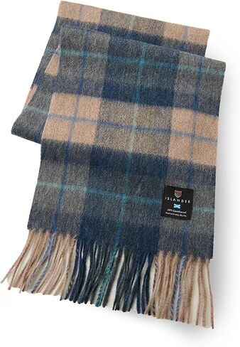 Islander Warm soft unsex wool scarf, Fuchsia Tartan, One Size in Kuwait