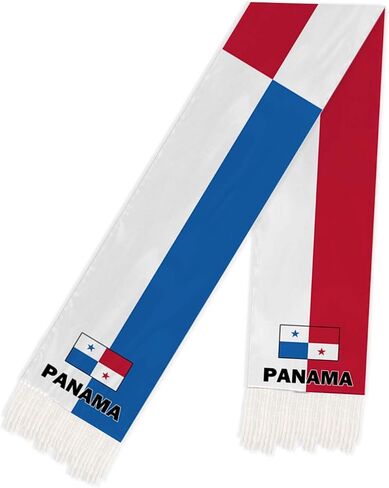 5 FT Panama Scarf,150 cm Panamanian National Flag Bandana Shawl,Double Layer Soft Tassel Scarves Wraps in Kuwait