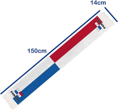5 FT Panama Scarf,150 cm Panamanian National Flag Bandana Shawl,Double Layer Soft Tassel Scarves Wraps in Kuwait