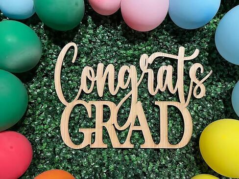 Congratulations Grad Sign for Balloon Arch,Graduation Decar for Grad Party,Class of 2026 Grad Party Graduation,Graduation Party Decoration,Senior Photo Prop in Saudi Arabia
