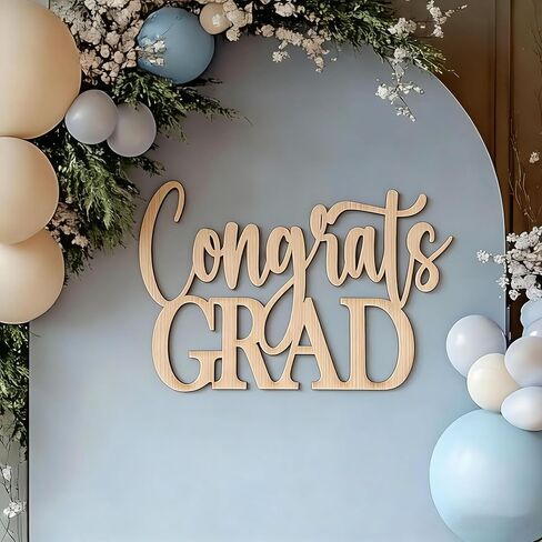 Congratulations Grad Sign for Balloon Arch,Graduation Decar for Grad Party,Class of 2026 Grad Party Graduation,Graduation Party Decoration,Senior Photo Prop in Saudi Arabia