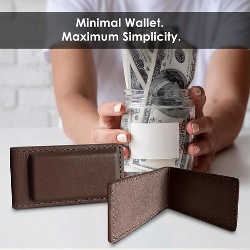 Northwind Magnetic Money Clip – Handmade in USA Full Grain Leather Slim Wallet for Men, Minimalist Front Pocket Wallet, Mens Leather Wallet, Great Gift for Dad, Husband, Father’s Day, Birthday (Tan) in Saudi Arabia