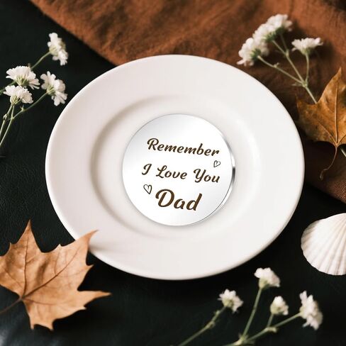 Gifts for Dad from Daughter - Dad Gifts Pocket Hug With Leather Keychain Pocket Hug Token Father's Day Christmas Birthday Thanksgiving Valentines Day Thank You Gift for Dads Father Men in Saudi Arabia