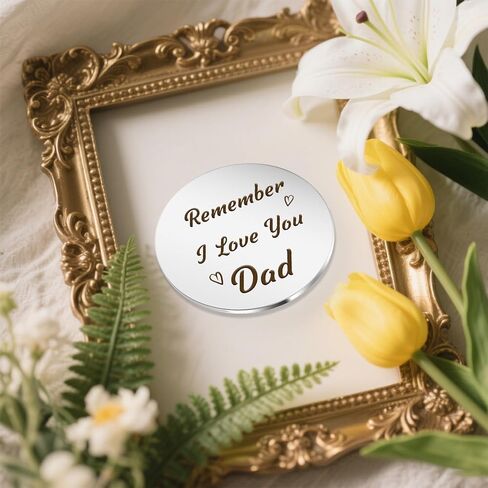 Gifts for Dad from Daughter - Dad Gifts Pocket Hug With Leather Keychain Pocket Hug Token Father's Day Christmas Birthday Thanksgiving Valentines Day Thank You Gift for Dads Father Men in Saudi Arabia