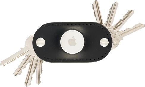 Leather Key Organizer Compatible with Apple AirTag, Leather Keychain designed for AirTag in Saudi Arabia