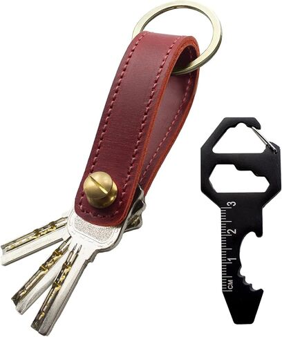 Jack&Chris Genuine Leather Key Organizer Keychain, Stylish Innovative Key Holder with Multi Tool Key for Men & Women in Saudi Arabia