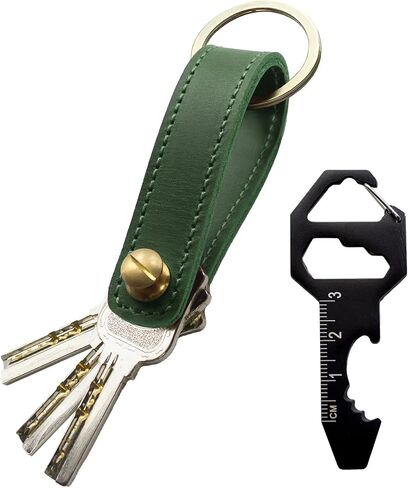 Jack&Chris Genuine Leather Key Organizer Keychain, Stylish Innovative Key Holder with Multi Tool Key for Men & Women in Saudi Arabia