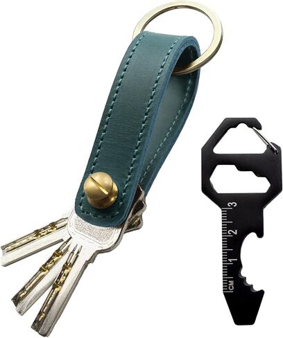Jack&Chris Genuine Leather Key Organizer Keychain, Stylish Innovative Key Holder with Multi Tool Key for Men & Women in Saudi Arabia