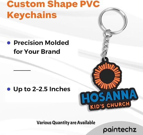 Custom Rubber PVC Keychains Bulk, Personalized Logo or Text Key Tags in Any Shape, Ideal for Corporate Branding in Saudi Arabia