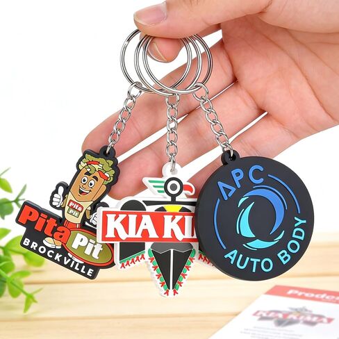 Custom Rubber PVC Keychains Bulk, Personalized Logo or Text Key Tags in Any Shape, Ideal for Corporate Branding in Saudi Arabia