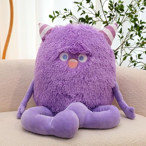 Cute Monster Plush Toy,12.6''Soft Monster Stuffed Animal Plush Pillow Gifts for Kids Boys Girls (Purple) in Saudi Arabia