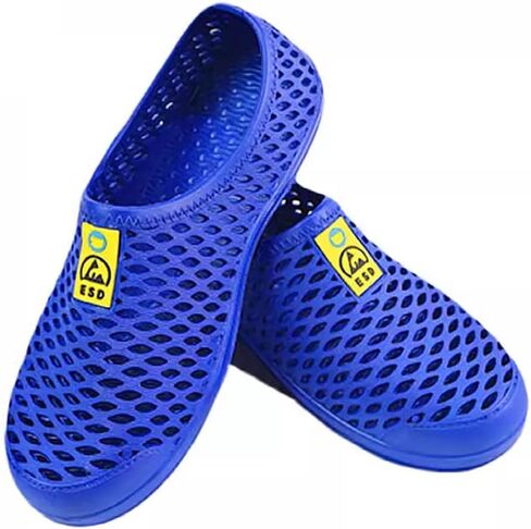 SPU Hollow Lightweight Anti Static Sandals Dust Free Anti Slip & Folding & Abrasion Breathable Washable Work Safety Shoes ESD in Kuwait