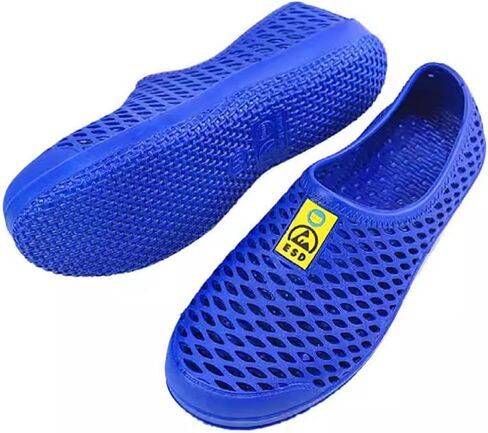 SPU Hollow Lightweight Anti Static Sandals Dust Free Anti Slip & Folding & Abrasion Breathable Washable Work Safety Shoes ESD in Kuwait