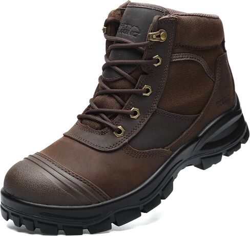 6 Inch Composite Toe Safety Work Boots with Side Zip for Men, TPU Toe Cap Protector, Anti-Impact, Anti-Puncture and Slip-Resistant Industrial Boots in Saudi Arabia