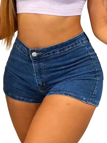 Denim Shorts for Women High Waisted Stretchy Sexy Slim Fit Butt-Lifting Summer Jean Shorts in Saudi Arabia