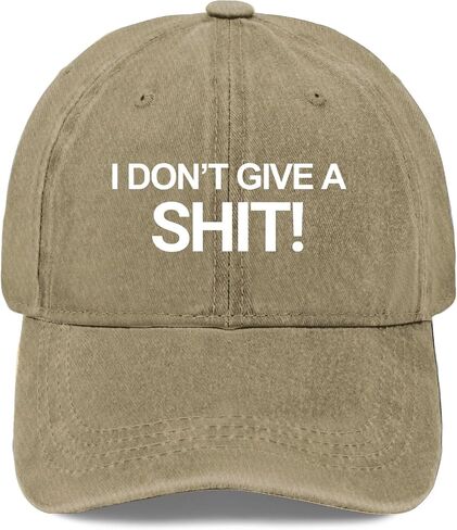 i Don't give a Shit Golf hat Womens Cap Sun hat Men Gifts for Her Baseball Hat Pigment Khaki in Kuwait