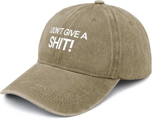 i Don't give a Shit Golf hat Womens Cap Sun hat Men Gifts for Her Baseball Hat Pigment Khaki in Kuwait