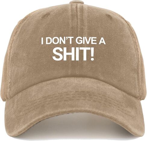 i Don't give a Shit Golf hat Womens Cap Sun hat Men Gifts for Her Baseball Hat Pigment Khaki in Kuwait