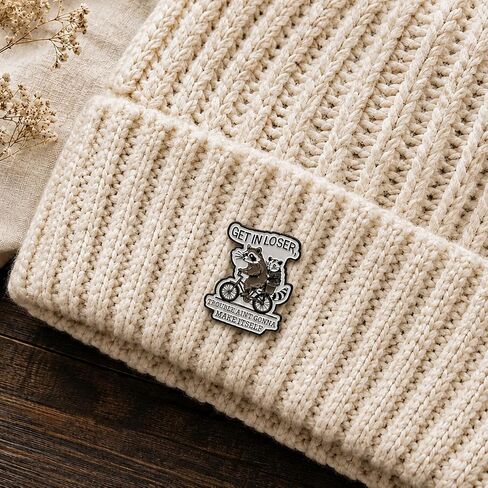 Funny Raccoon Possum Pin - Enamel Sarcastic Quotes Pins Brooch with "Get In Loser" for Backpacks, Jackets, Hats. Cute Animal Brooches Gift for Womne, Friends, Teens, Adults. in Saudi Arabia