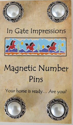 Pearl Lace Magnetic Number pins Horse Show Number Magnet Holders in Saudi Arabia