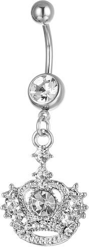 20 Pcs Belly Button Navel Rings Surgical Stainless Steel Piercing Jewelry 14Ga 10mm For Women in Saudi Arabia