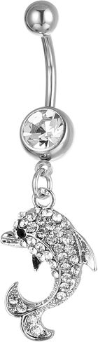 20 Pcs Belly Button Navel Rings Surgical Stainless Steel Piercing Jewelry 14Ga 10mm For Women in Saudi Arabia