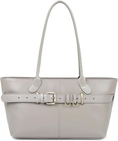 Genuine Leather Tote Bag for Women | Genuine Leather, Shoulder Bag, Structured, Keeps its Shape, Stands Upright, Everyday, Work, Commuting, Short Trip, Gift in Saudi Arabia