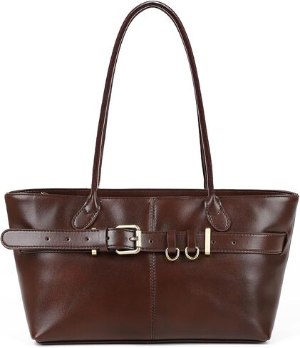 Genuine Leather Tote Bag for Women | Genuine Leather, Shoulder Bag, Structured, Keeps its Shape, Stands Upright, Everyday, Work, Commuting, Short Trip, Gift in Saudi Arabia