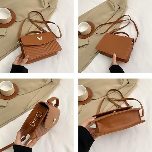 Leather Crossbody Bag For Women Trendy Simple Small Shoulder Elegant Handbag Tote Hobo Bag For Work Travel Dating in Kuwait