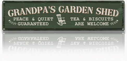 Metal Fathers Day Gift, Retro Metal Tin Sign, Man Cave Decor, Grandpa's Garage, If He Can't Fix It We're Screwed, Garage Workshop Decor, Gift for Grandpa 15.8x4 Inch in Kuwait