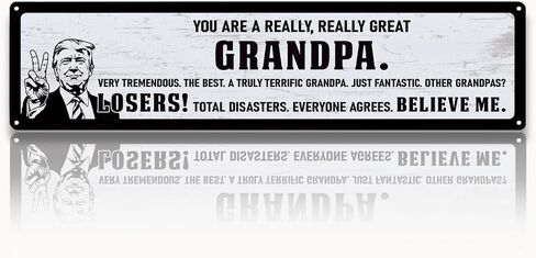 Metal Fathers Day Gift, Retro Metal Tin Sign, Man Cave Decor, Grandpa's Garage, If He Can't Fix It We're Screwed, Garage Workshop Decor, Gift for Grandpa 15.8x4 Inch in Kuwait