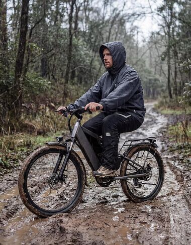 KEMIMOTO Men's Packable Waterproof Cycling Rain Pants, Windproof Breathable Lightweight Over Pants Outdoor Pants in Kuwait