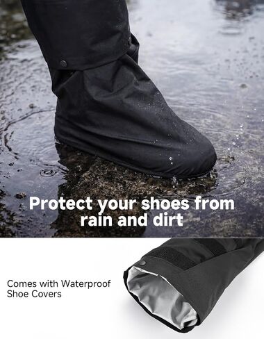 KEMIMOTO Men's Packable Waterproof Cycling Rain Pants, Windproof Breathable Lightweight Over Pants Outdoor Pants in Kuwait