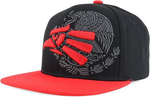 Trendy Apparel Shop 3D Hecho En Mexico Eagle Embroidered Flatbill Snapback Cap in Kuwait