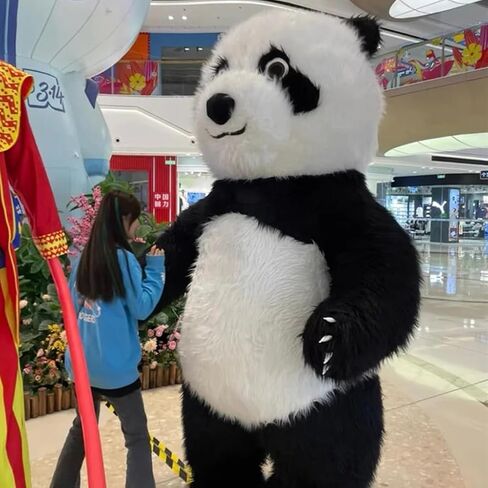 Giant Inflatable Panda Costume for Adults, Premium Furry Plush Mascot Suit, Blow Up Animal Outfit for Halloween, Party, Carnival, Cosplay & Events（Without Battery） in Saudi Arabia