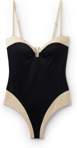 CALZEDONIA Woman's One Piece Swimsuit Elegant Bicolor in Saudi Arabia