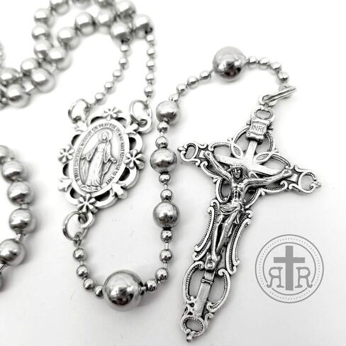 Rugged Rosaries® Floral WWI Battle Beads Rosary - Handmade in Texas - Strong Military Style in Saudi Arabia