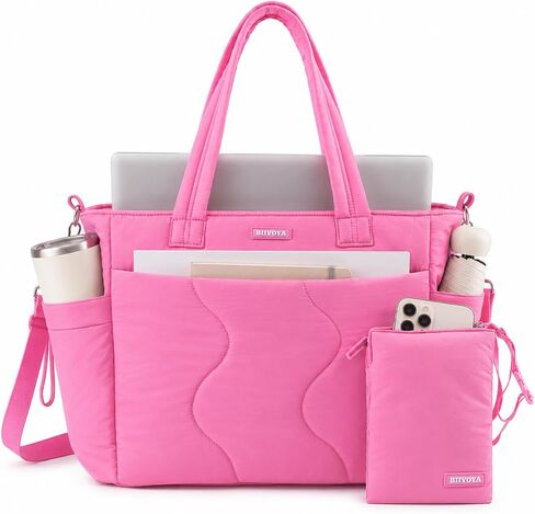 Nylon Puffer Tote Bag for Women, Puffy Work Nurse Teacher Tote Bag, Quilted Shoulder Bag for Travel, Gym, Gifts in Saudi Arabia