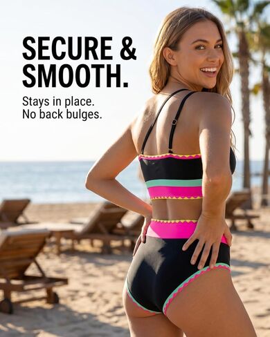Daci 3 Piece Bikini Sets for Women - High Waisted Swimsuits with Skirt One Shoulder Bathing Suit 2026 in Kuwait
